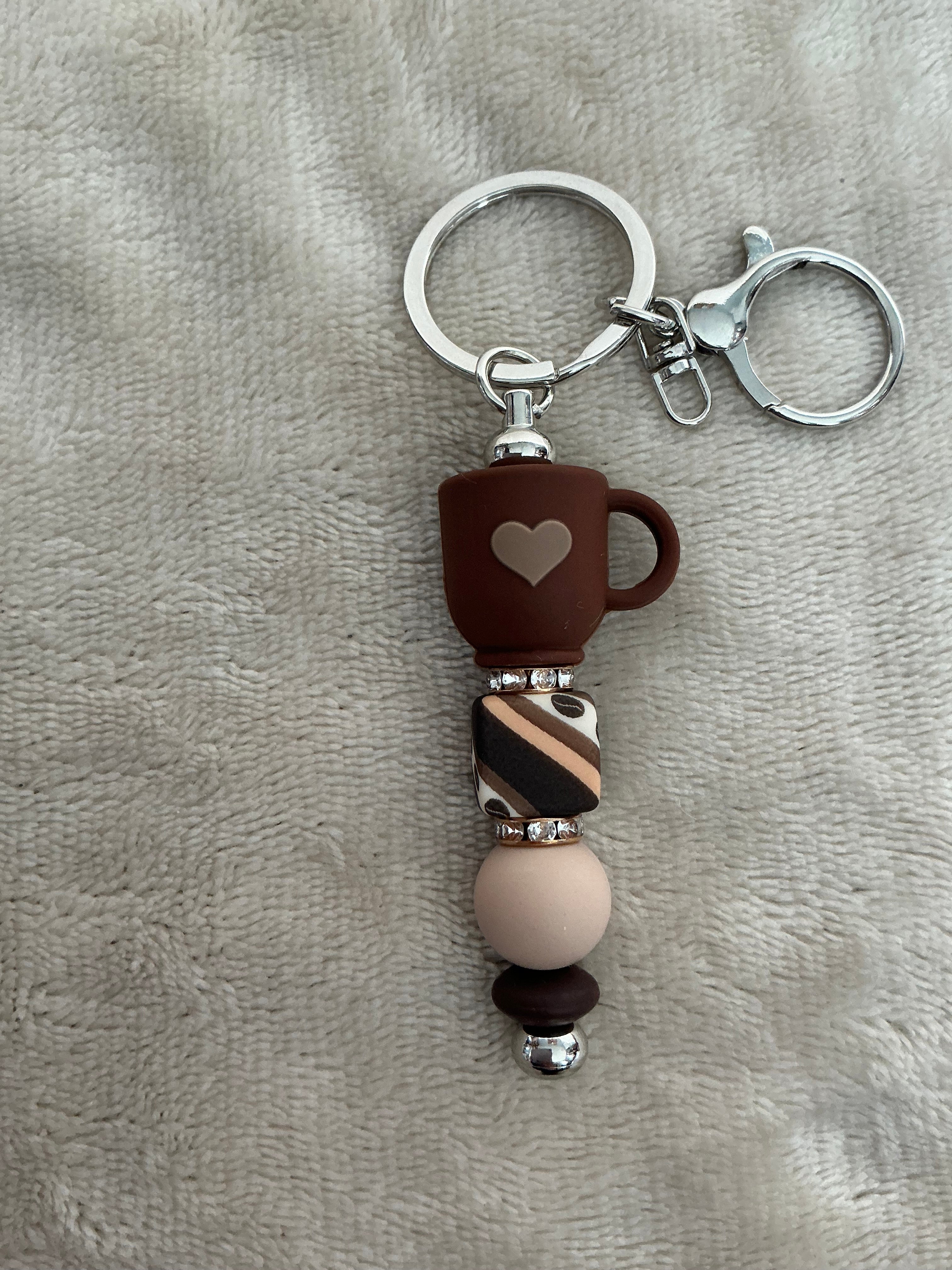 Coffee Lover Handmade Keyring Collection