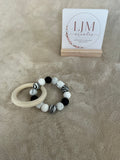 Monochrome Teething Ring | Black & White Silicone Baby Teether