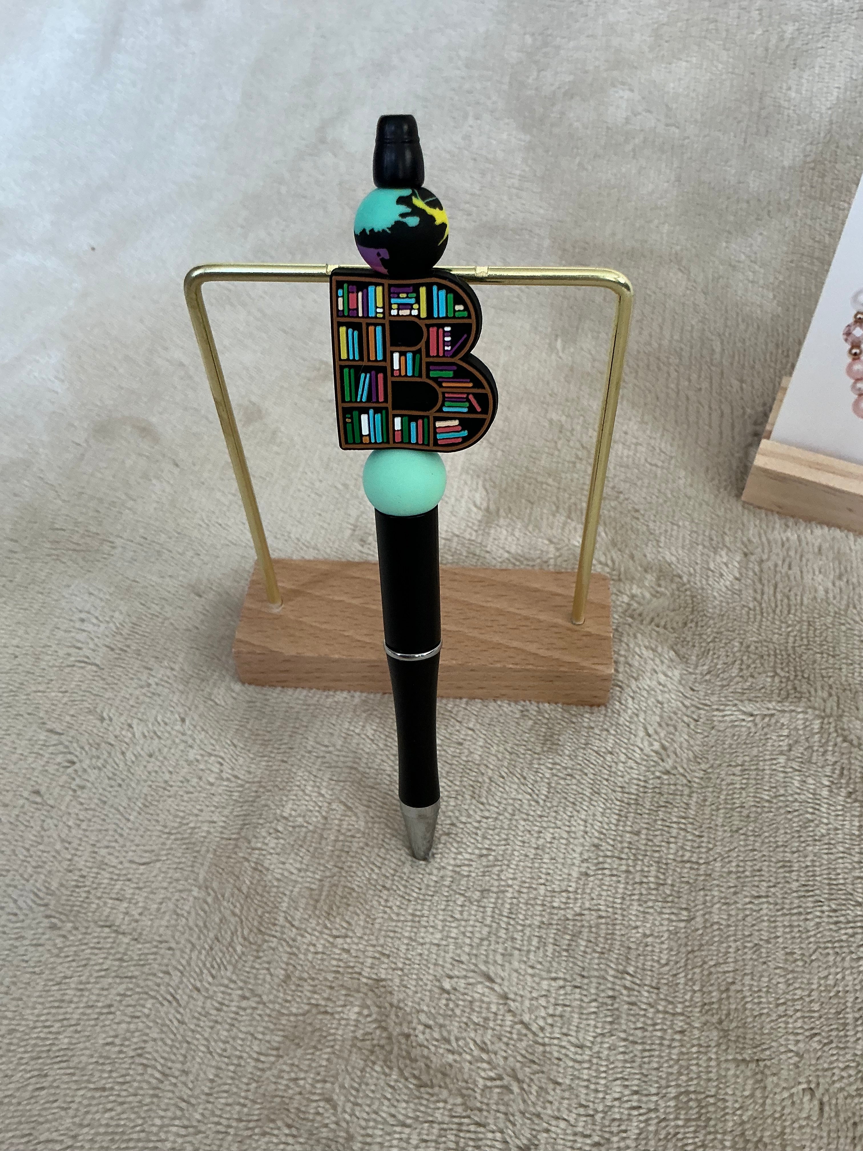 Book Lover Beaded Pen | Handmade Teacher & Reader Gift Pen