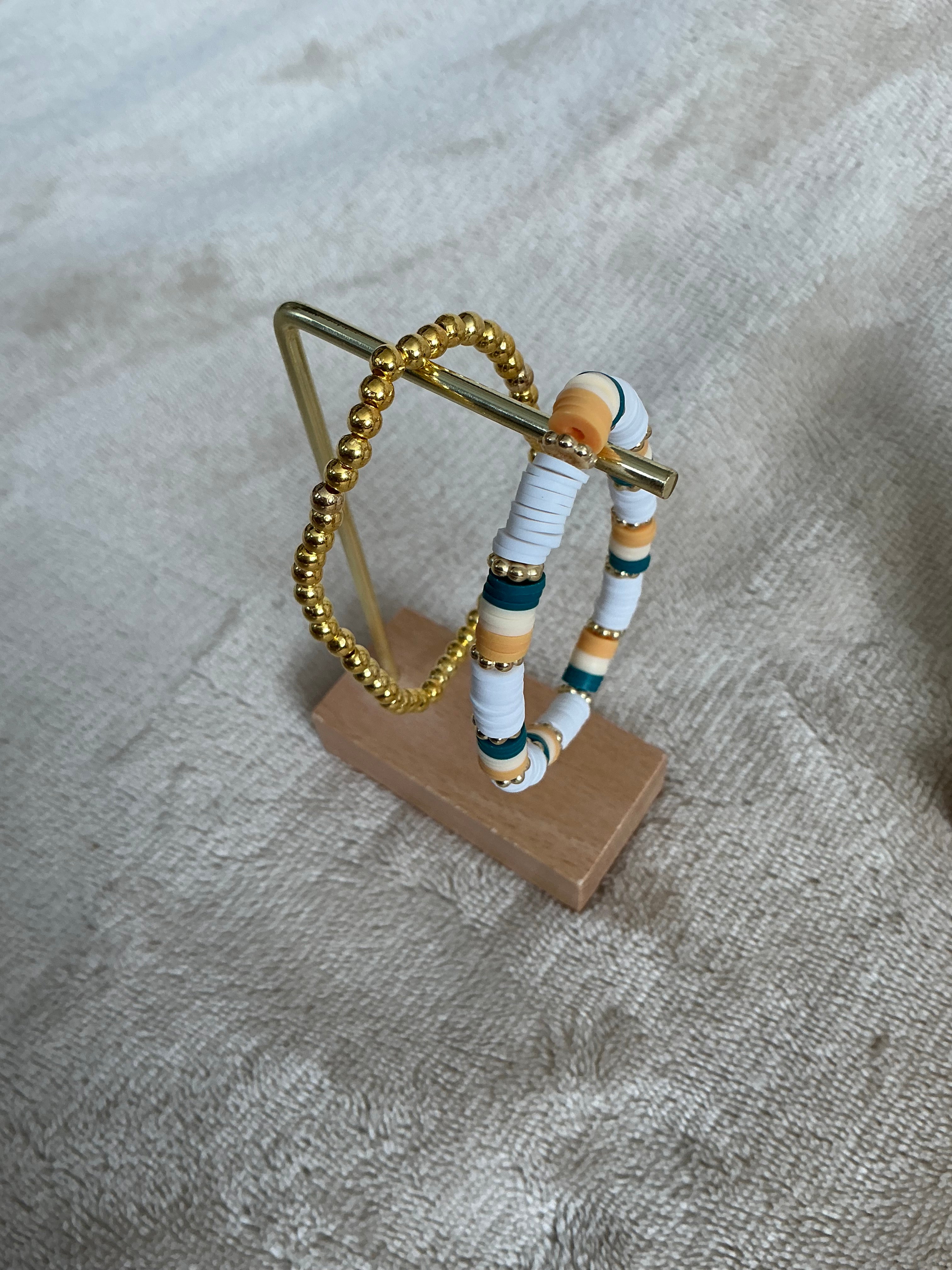 Golden Shores Bracelet Stack | Coastal Chic Beaded Set