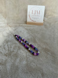Purple Ombré & Pearl Beaded Phone Charm