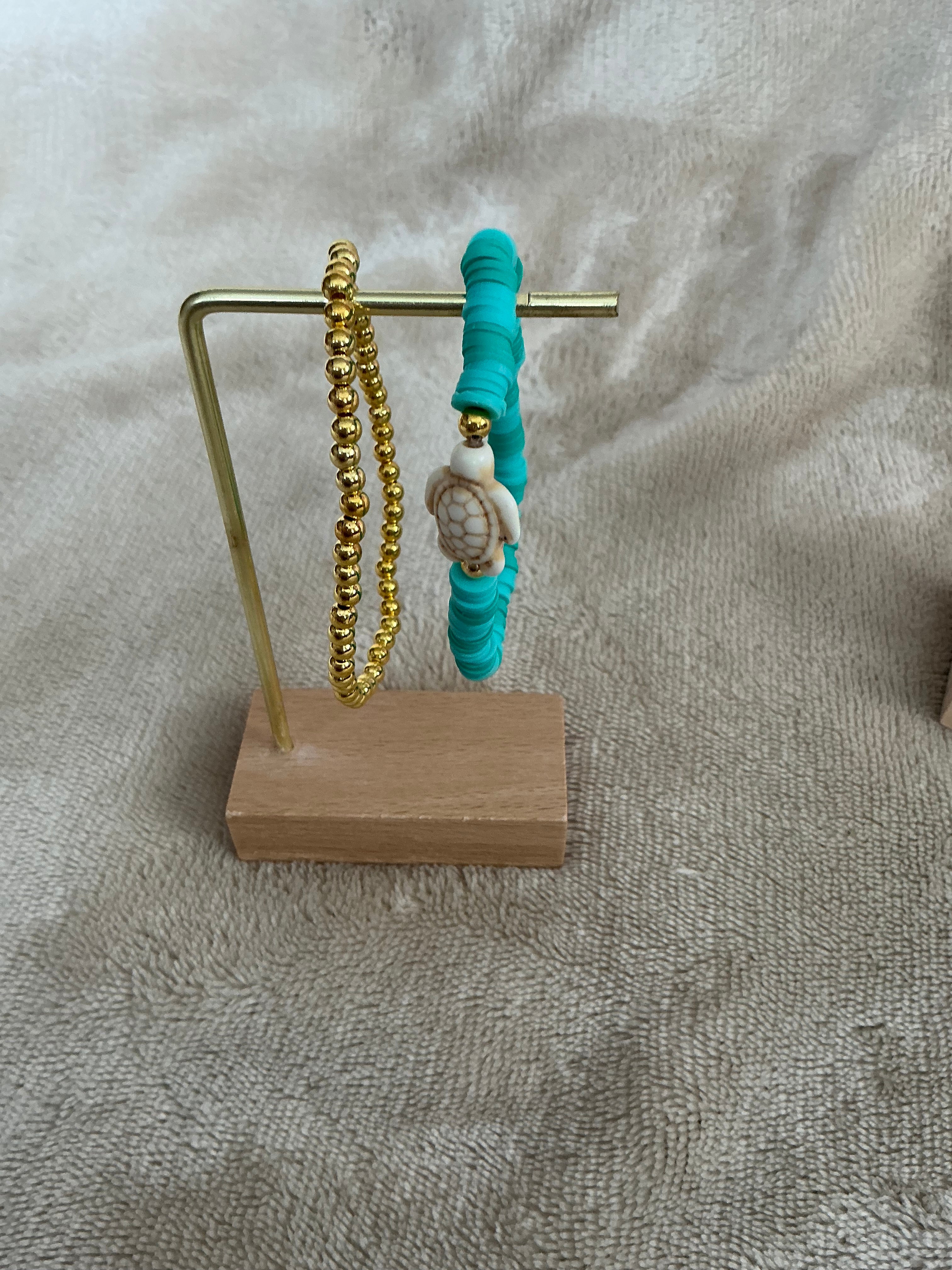 Sea Turtle Turquoise Stacked Bracelet Set