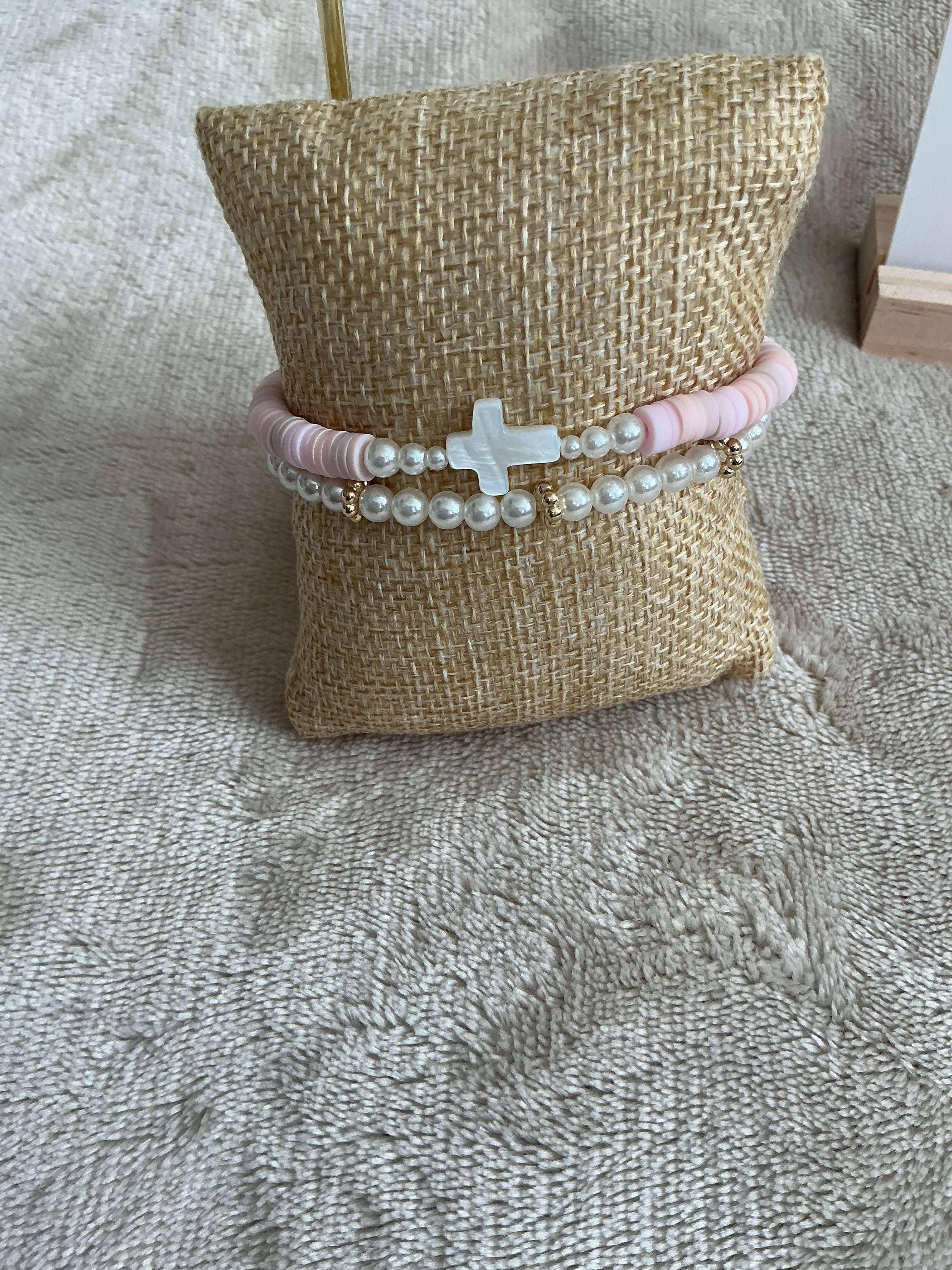 Blush faith bracelet set