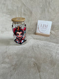 Queen of Hearts Glass Tumbler