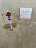 Book Lover Beaded Pen | Handmade Reading & Coffee Ballpoint Pen