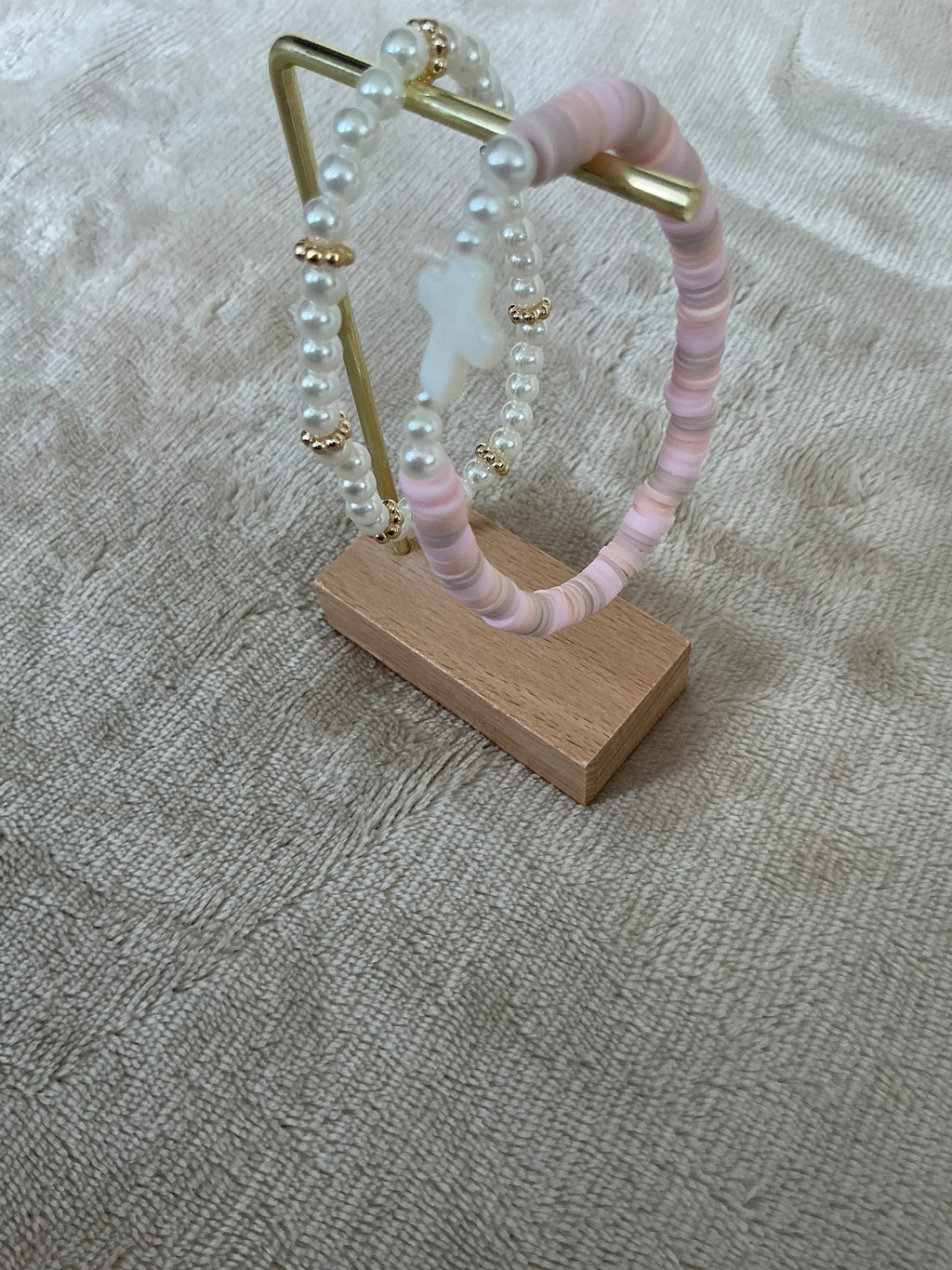 Blush faith bracelet set