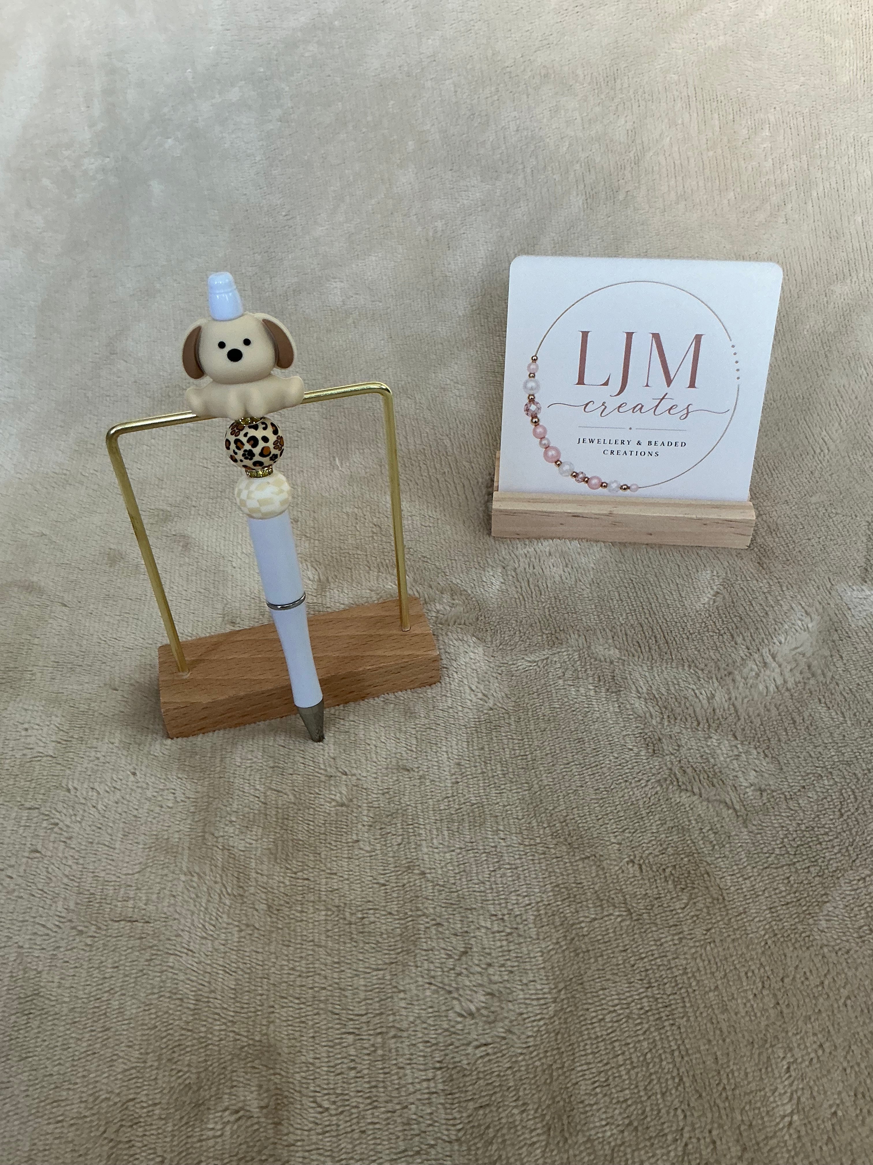 Cute Puppy Beaded Pen | Handmade Dog Lover Gift Pen
