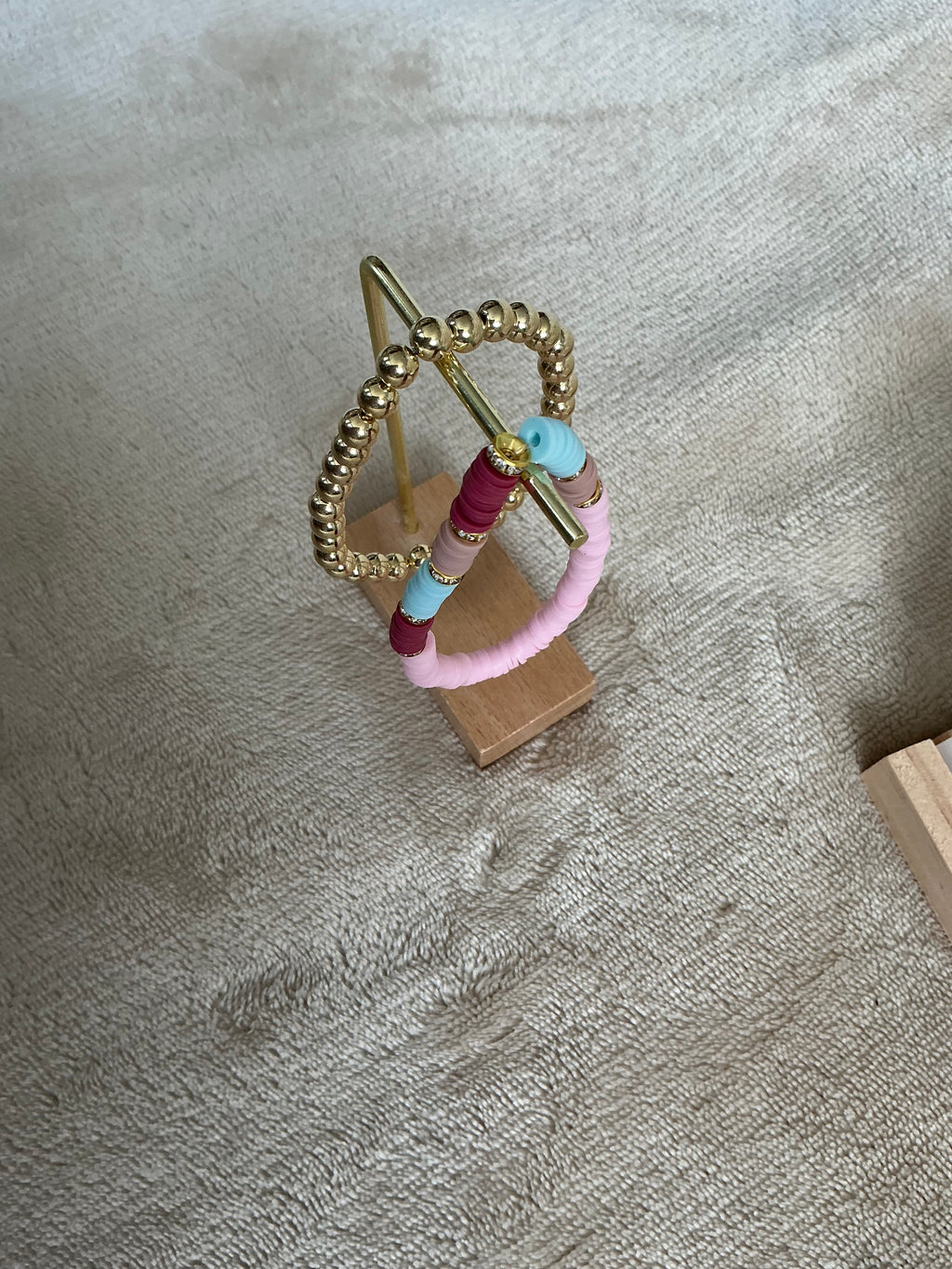 Candy Pop Bracelet Stack | Pink, Berry & Sky Blue Heishi Bead Set