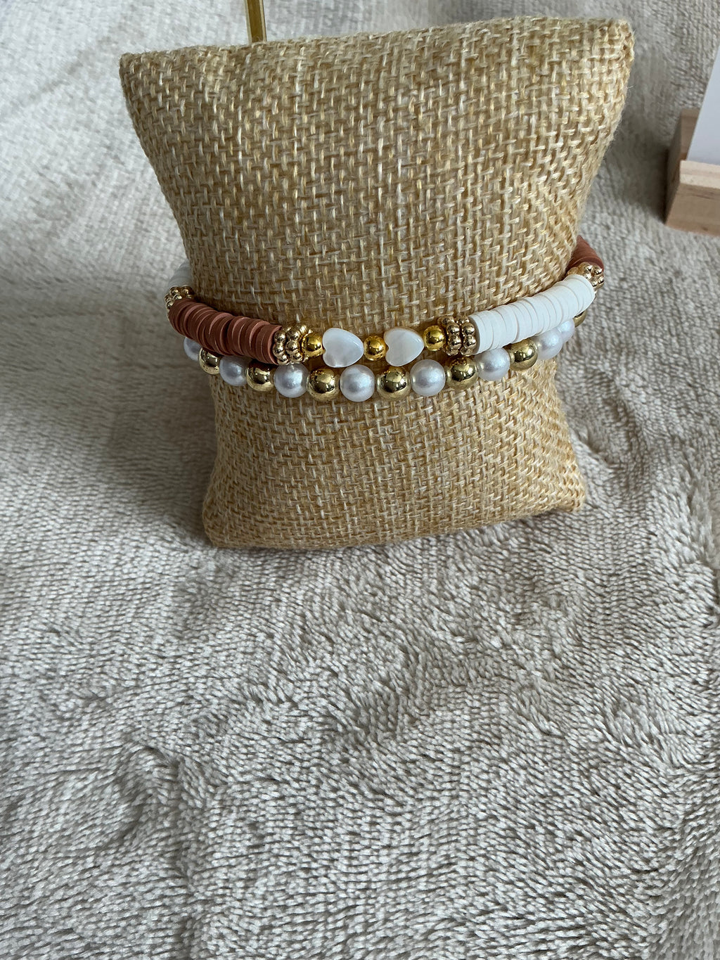 Blush Pearl Bracelet Stack | Gold, Pearl & Neutral Heishi Set