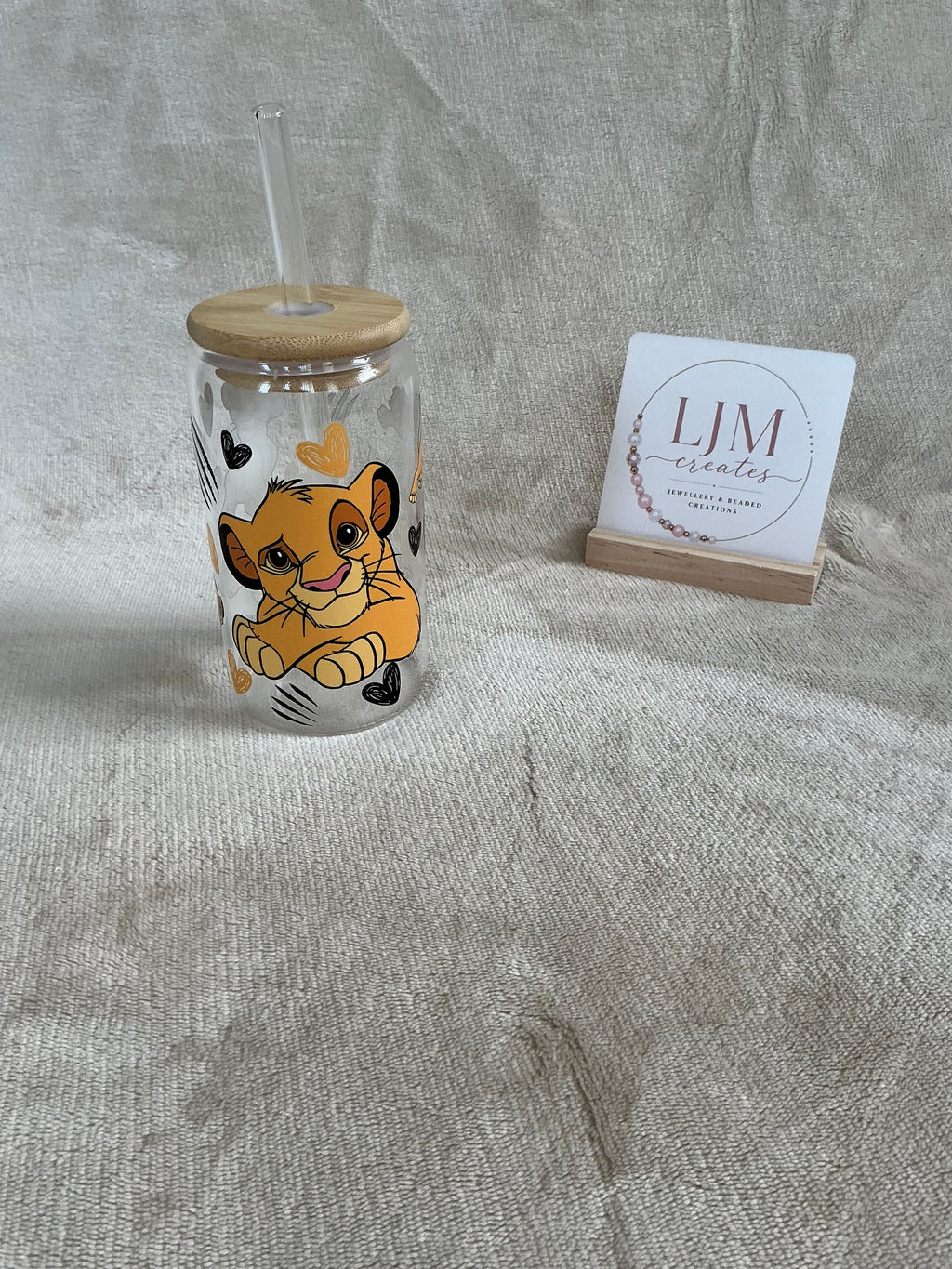 Young Simba Lion King Glass Tumbler