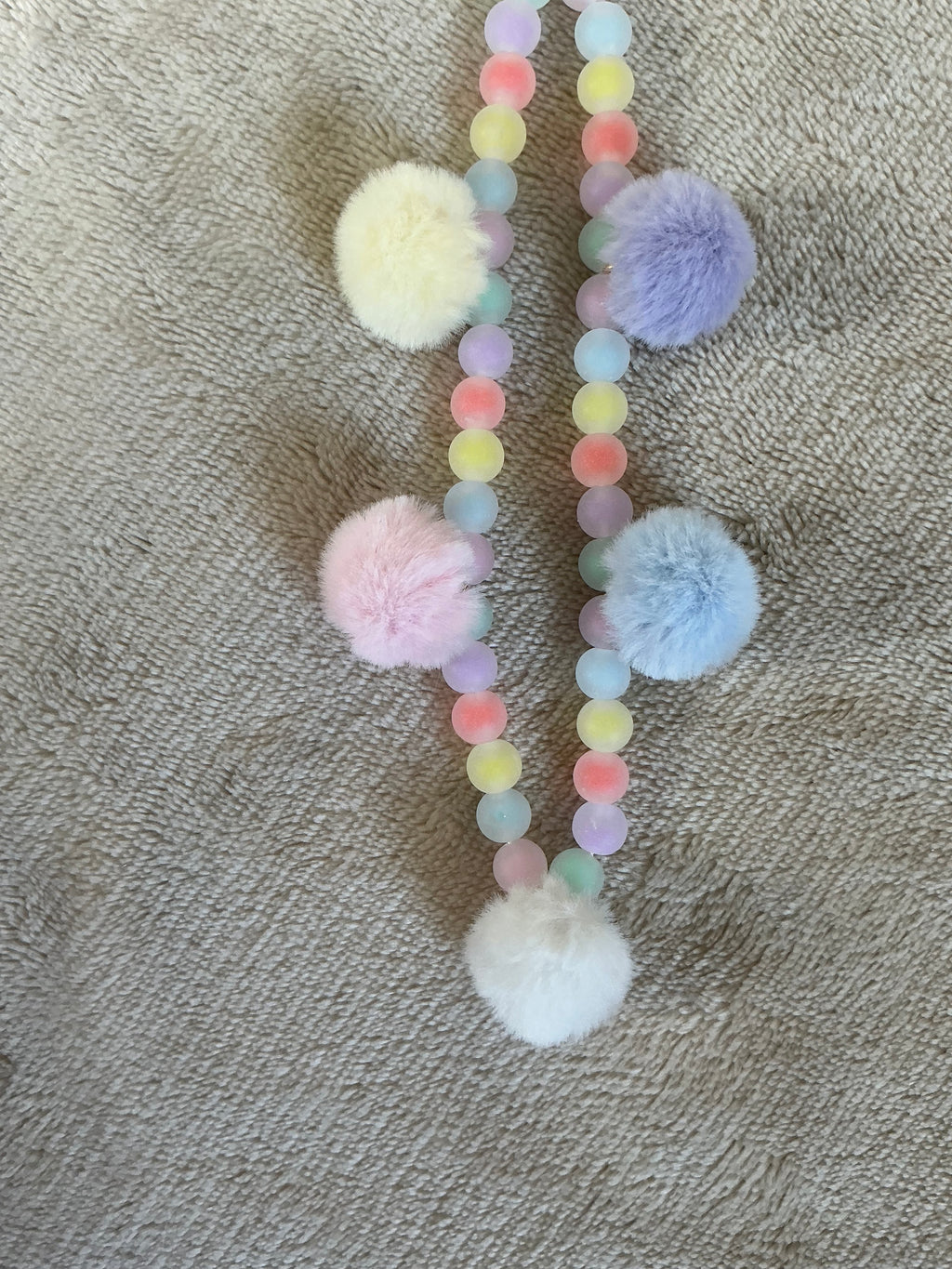 Pastel Pom‑Pom Phone Charm