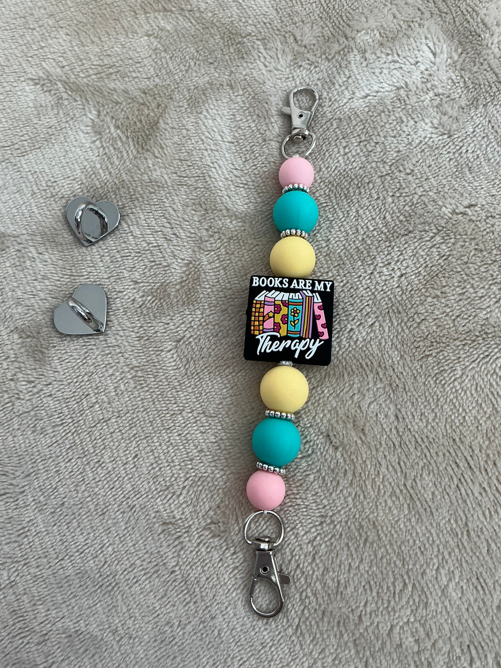 “Books Are My Therapy” Handmade Kindle Strap | Reader Gift & E-Reader Accessory