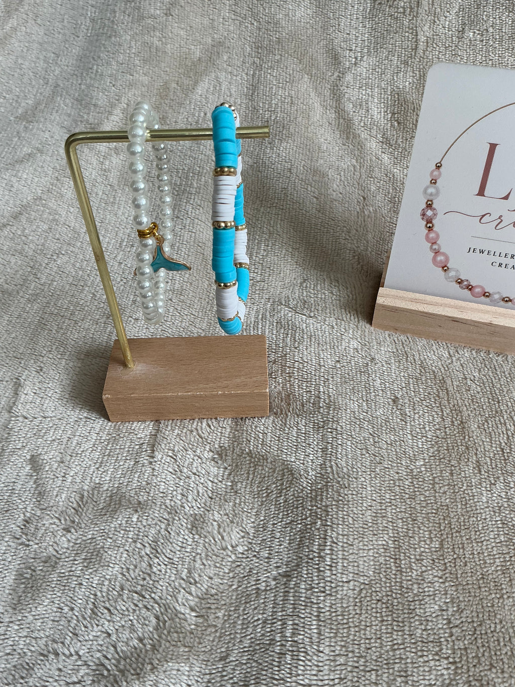 Ocean Breeze Bracelet Stack | Whale Tail Charm & Pearl Bracelet Set