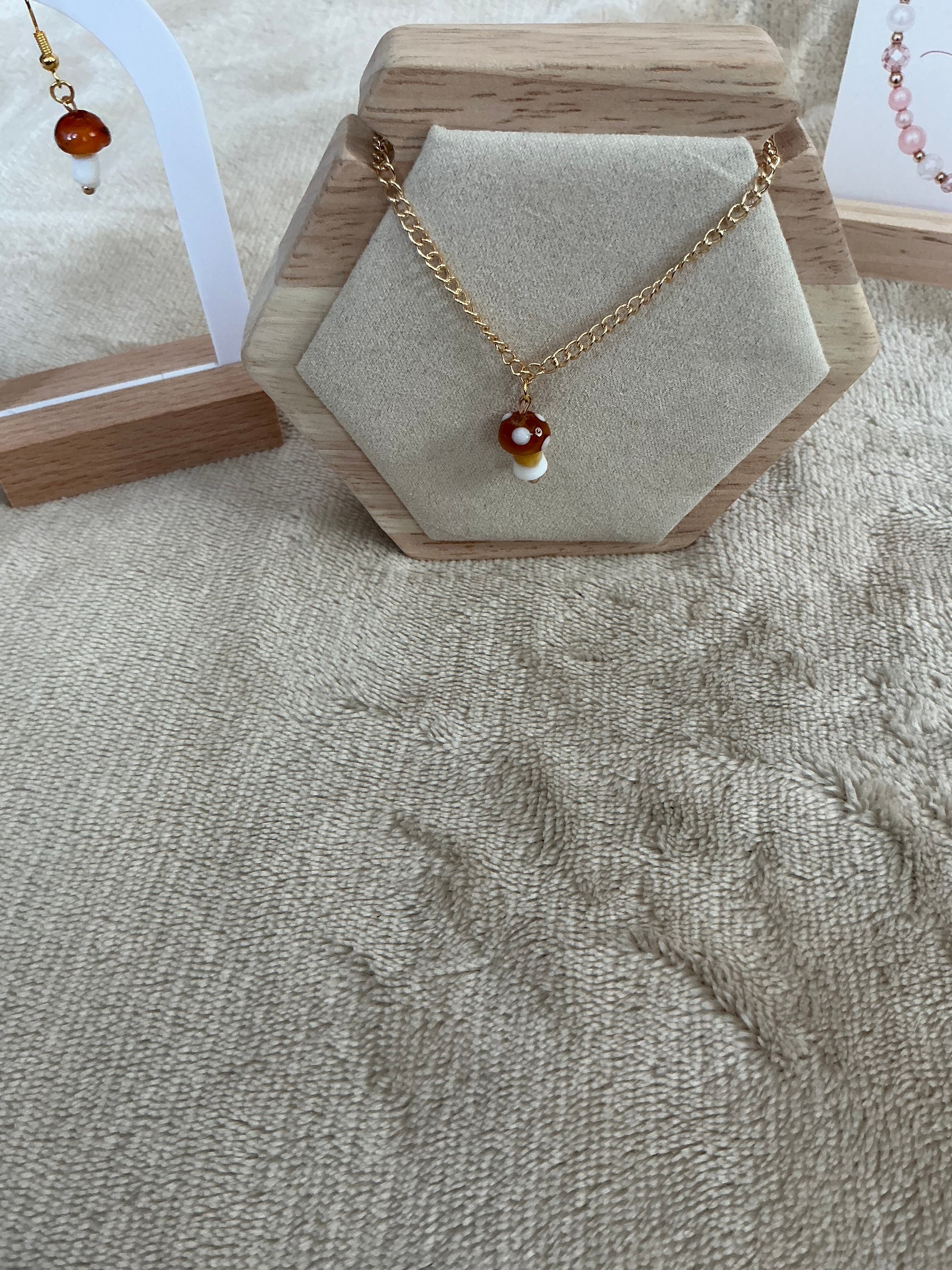 Mini Mushroom Jewellery Set – Earrings & Necklace
