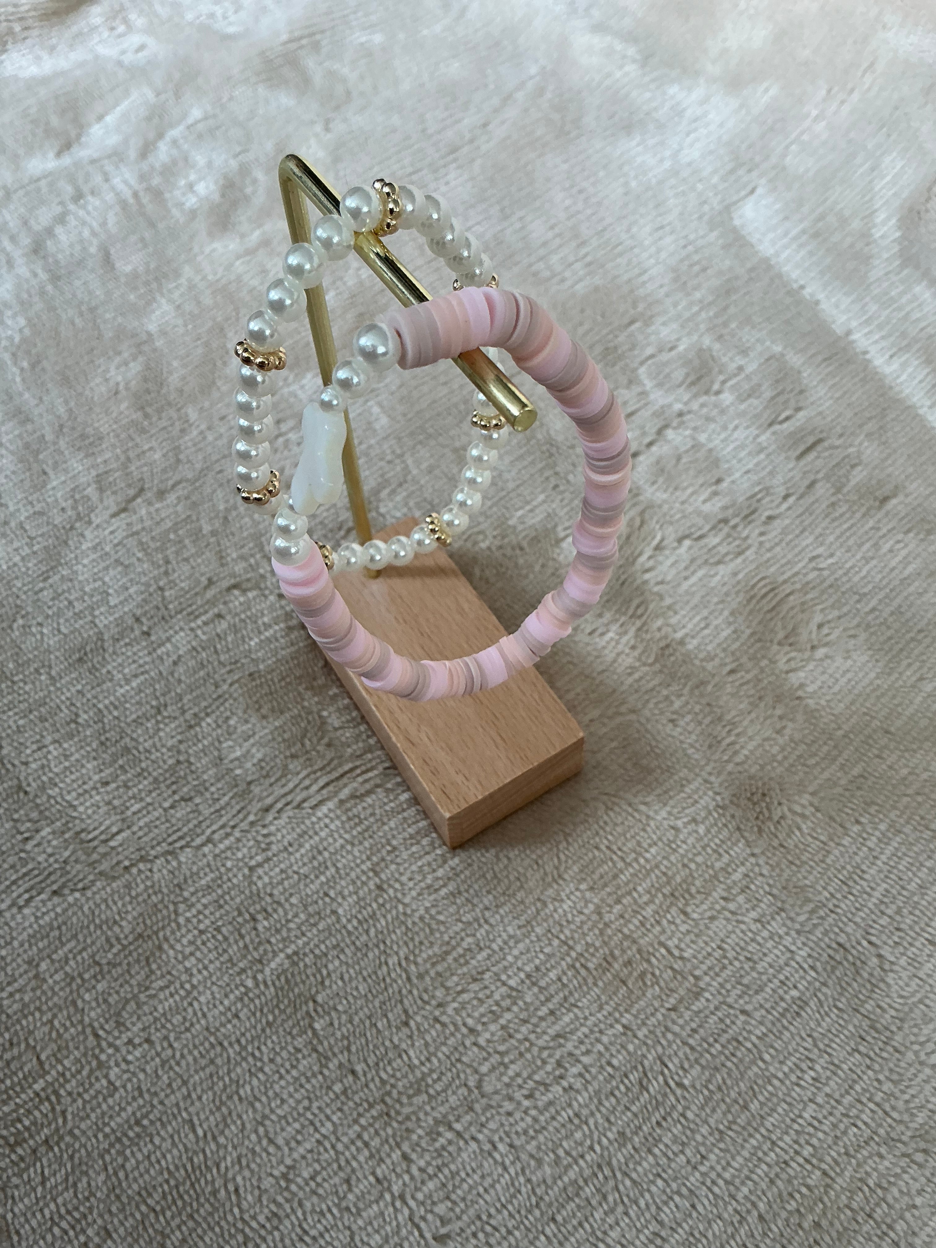 Blush faith bracelet set