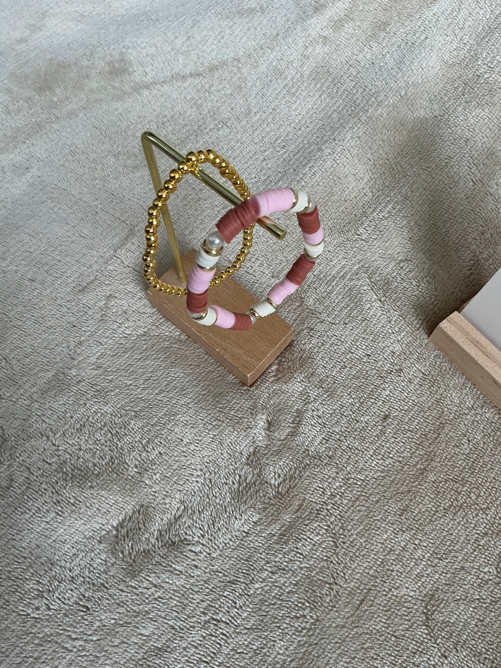 Dusty Rose Dreams Bracelet Set | Handmade Pink & Gold Stack