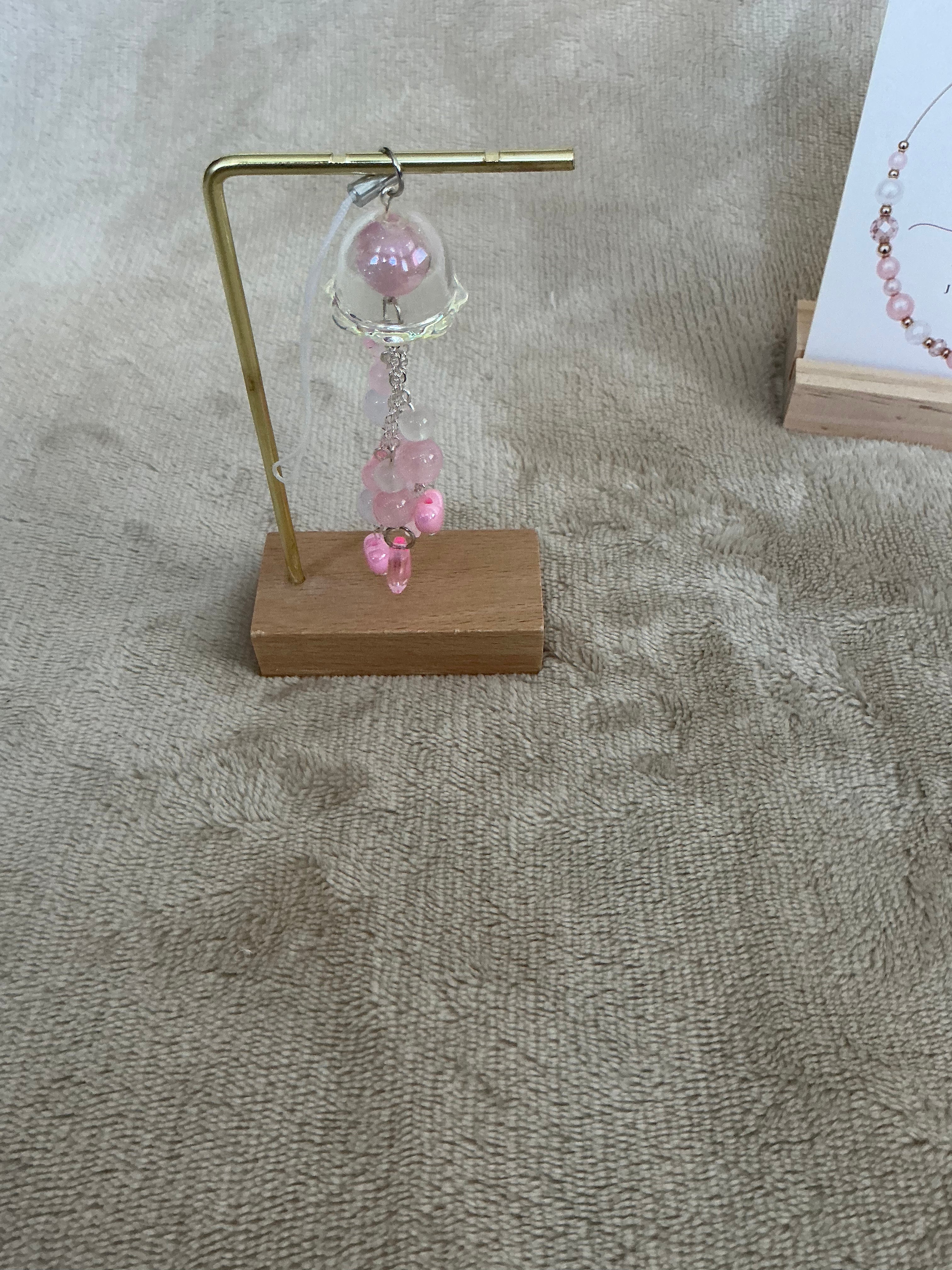 Pink Crystal Jellyfish Charm