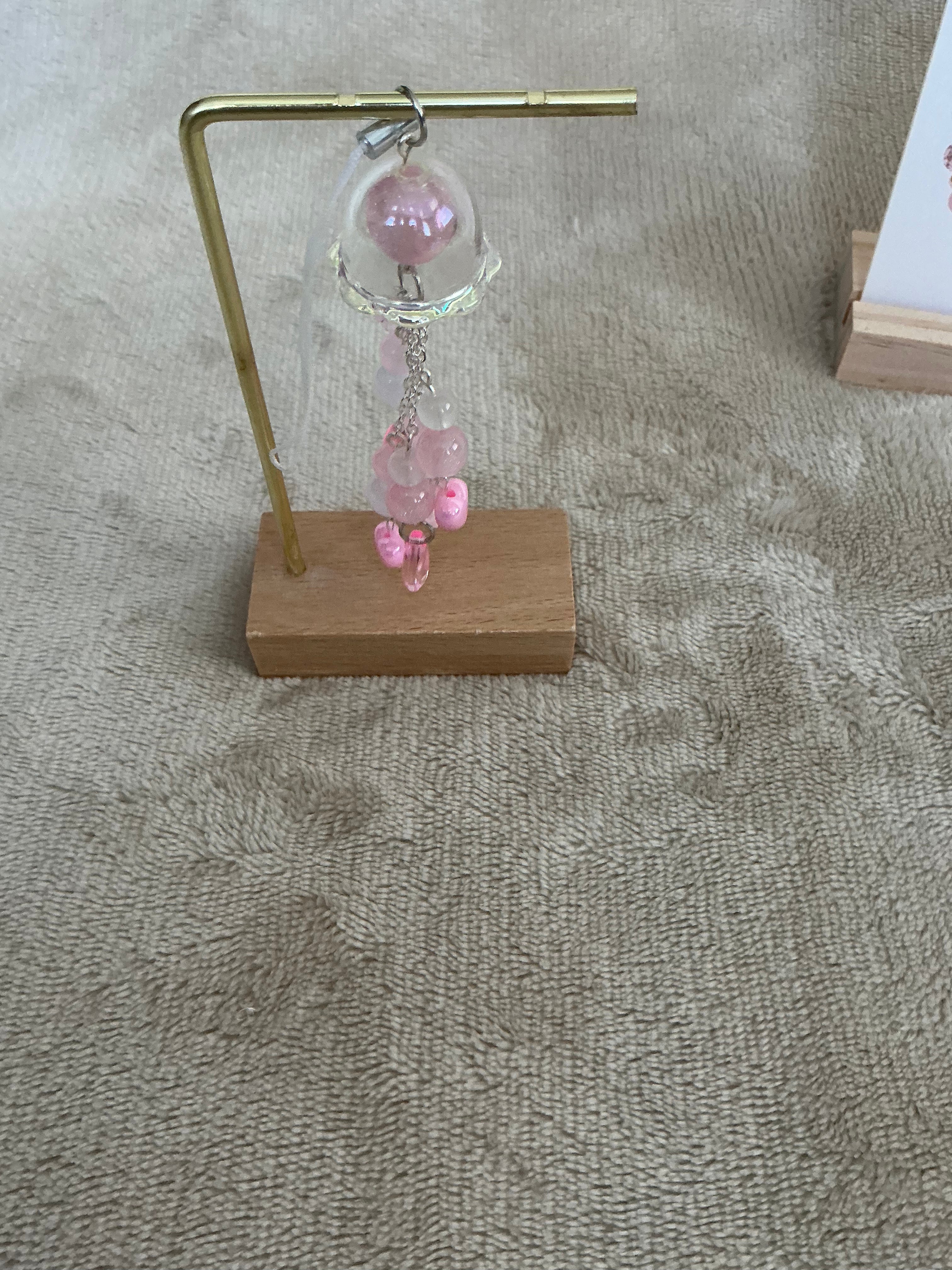 Pink Crystal Jellyfish Charm