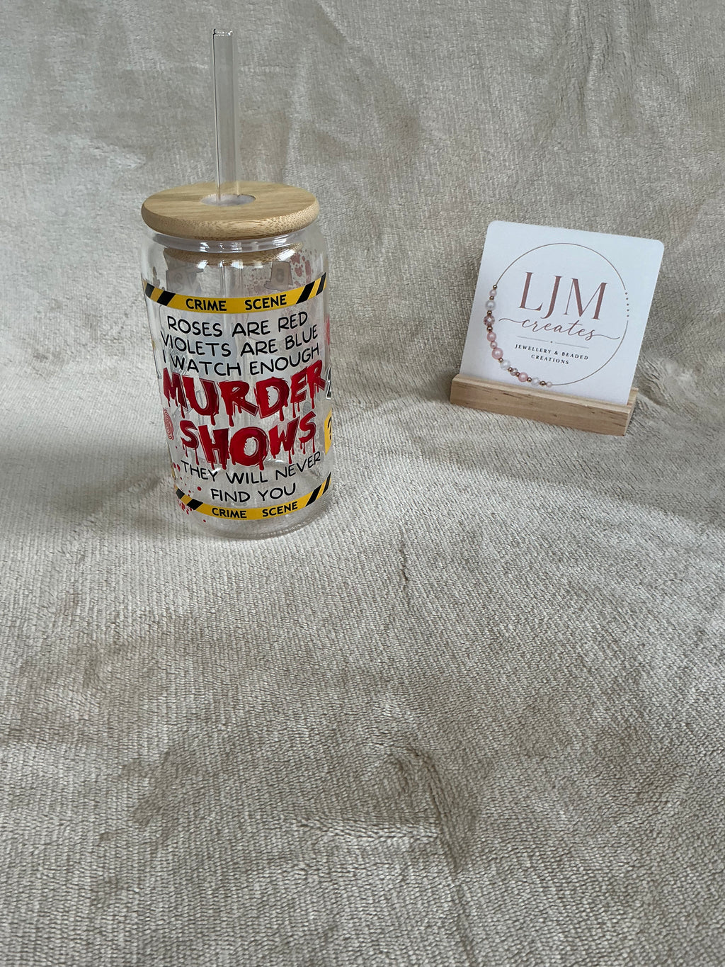 Murder Shows Crime Scene Glass Tumbler