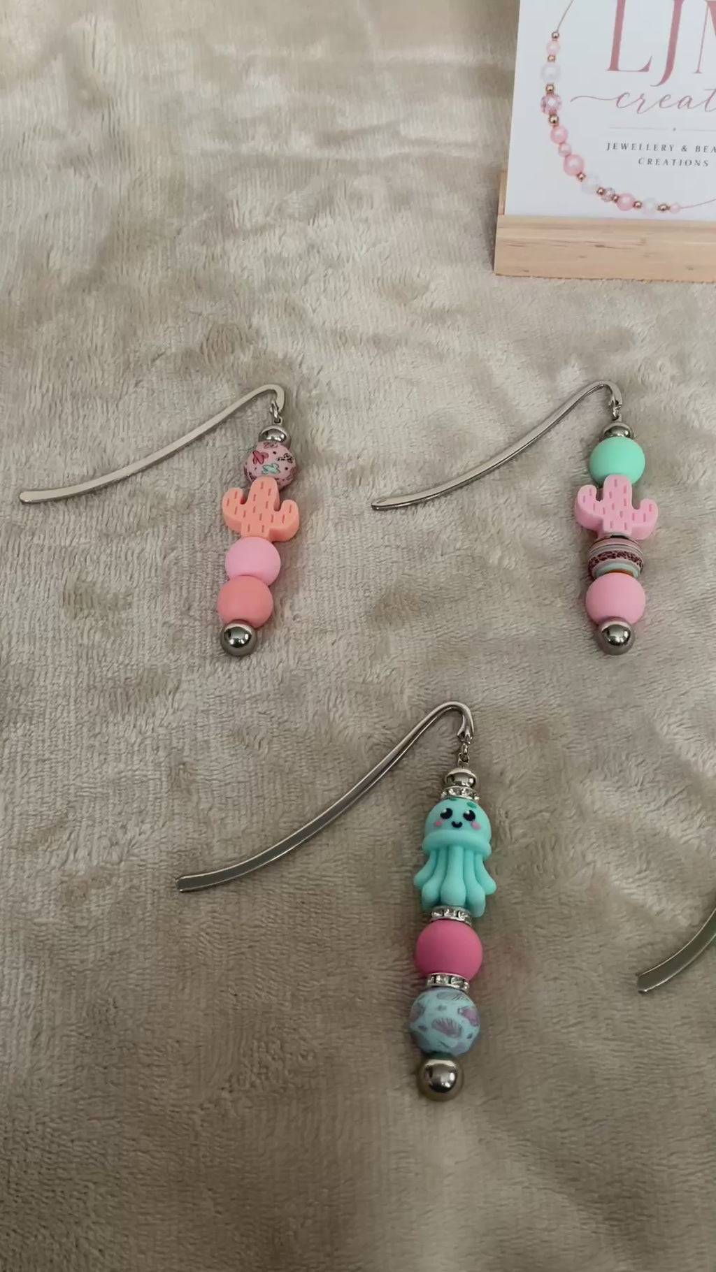 Whimsical Beaded Character & Floral Bookmark Collection